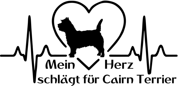 Aufkleber "Mein Herz schlägt für Cairn Terrier"