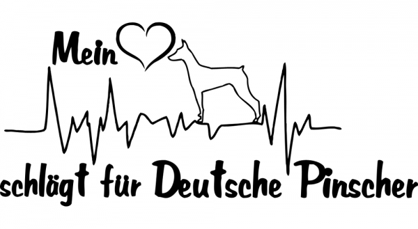 Aufkleber "Mein Herz schlägt für Deutsche Pinscher"