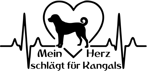 Aufkleber "Mein Herz schlägt für Kangals"