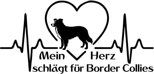 Aufkleber "Mein Herz schlägt für Border Collies"