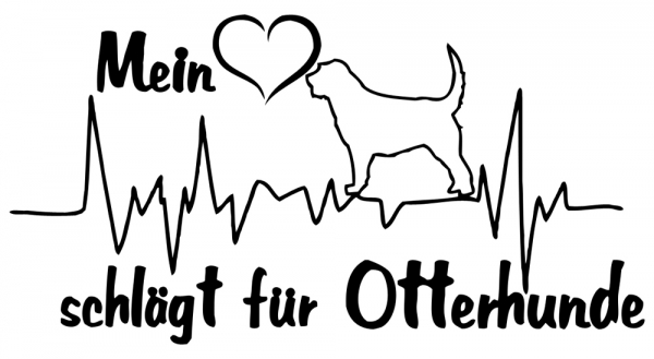 Aufkleber "Mein Herz schlägt für Otterhunde"