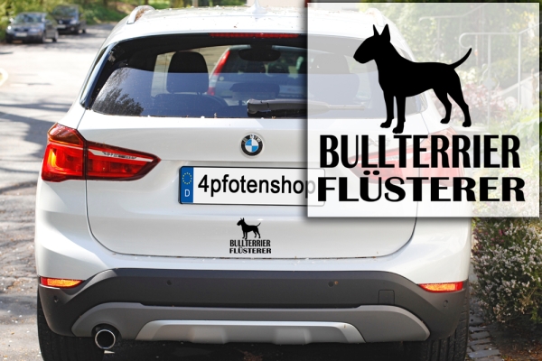 Aufkleber Bullterrier "Bullterrier-Flüsterer"