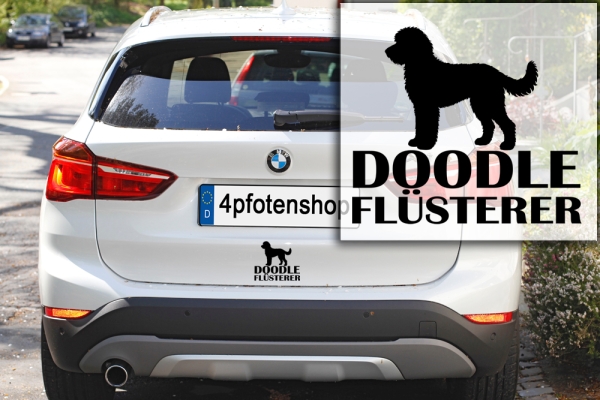 Aufkleber Golden Doodle "Doodle-Flüsterer"
