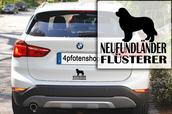 Aufkleber Neufundländer "Neufundländer-Flüsterer"