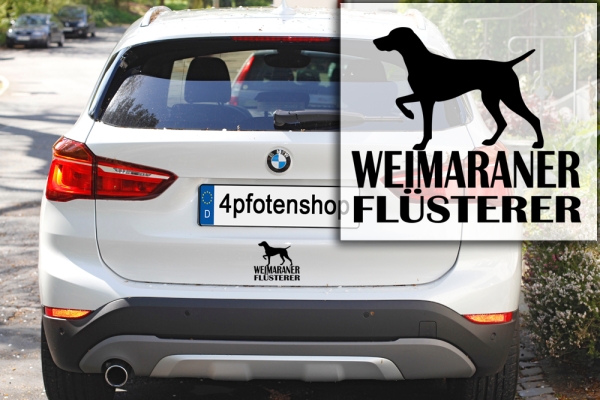 Aufkleber Weimaraner "Weimaraner-Flüsterer"