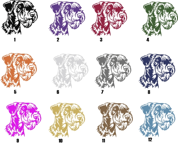 Autoaufkleber "Cesky Terrier" Kopf