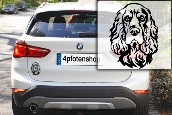 Autoaufkleber "Englischer Cocker Spaniel" Kopf