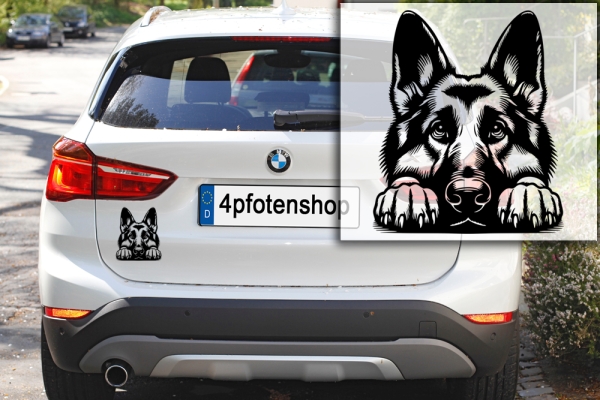 Autoaufkleber "Deutscher Schäferhund" Kopf