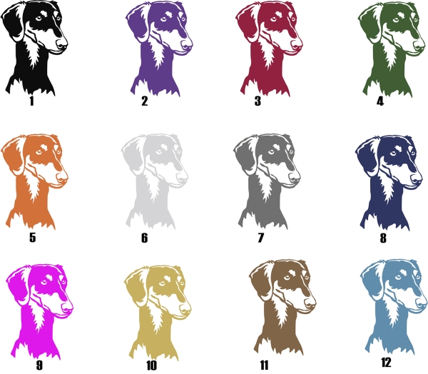 Autoaufkleber "Saluki (Kurzhaar)" Kopf