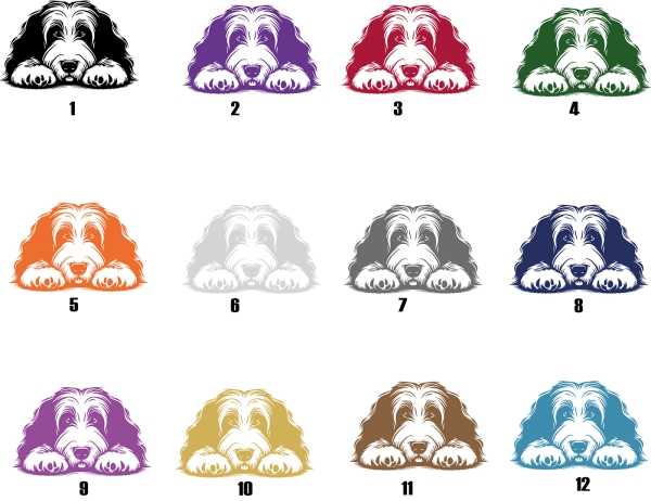 Autoaufkleber "Bearded Collie" Kopf