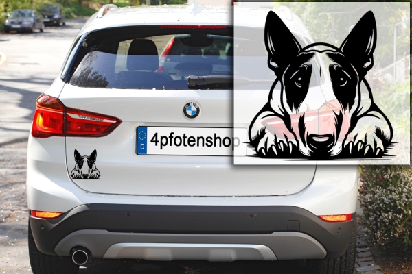 Autoaufkleber "Bullterrier" Kopf