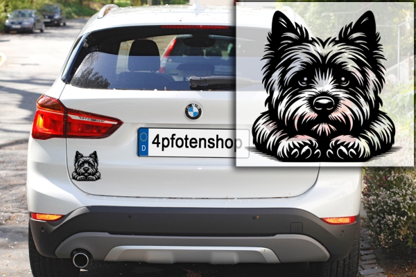 Autoaufkleber "Cairn Terrier" Kopf