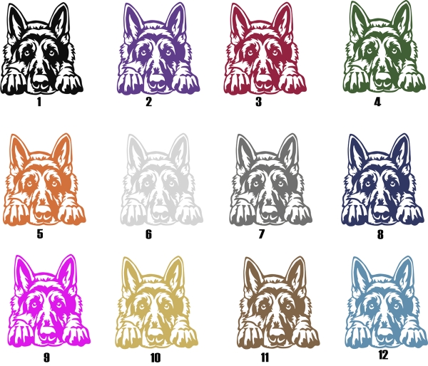 Autoaufkleber "Deutscher Schäferhund" Kopf