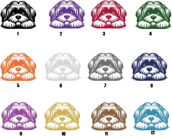 Autoaufkleber "Lhasa Apso" Kopf