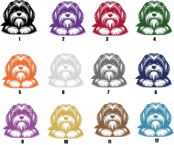 Autoaufkleber "Shih-Tzu" Kopf