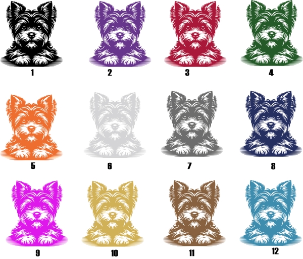 Autoaufkleber "Yorkshire Terrier" Kopf