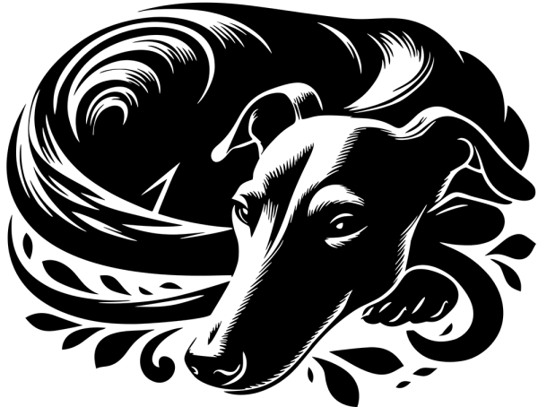 Aufkleber Galgo Kopf