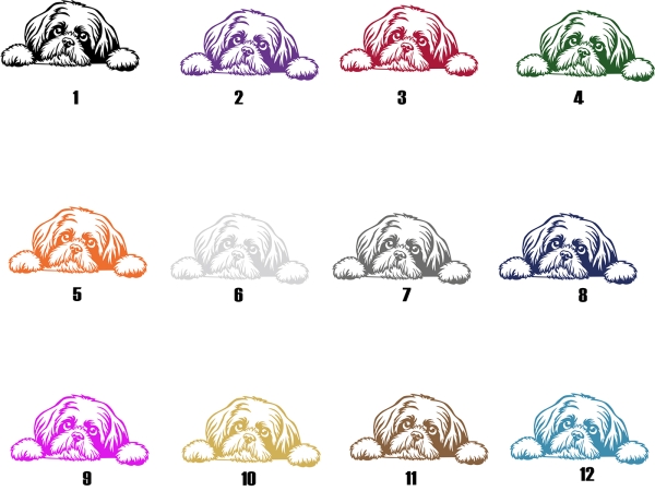 Autoaufkleber "Shih-Tzu" Kopf