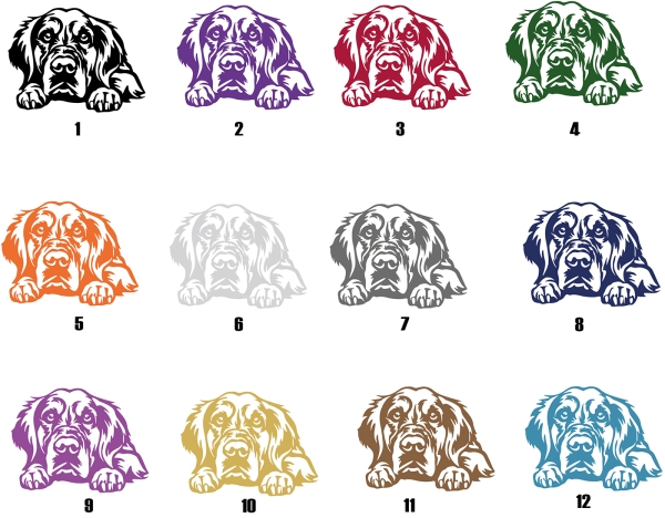 Autoaufkleber "Golden Retriever" Kopf