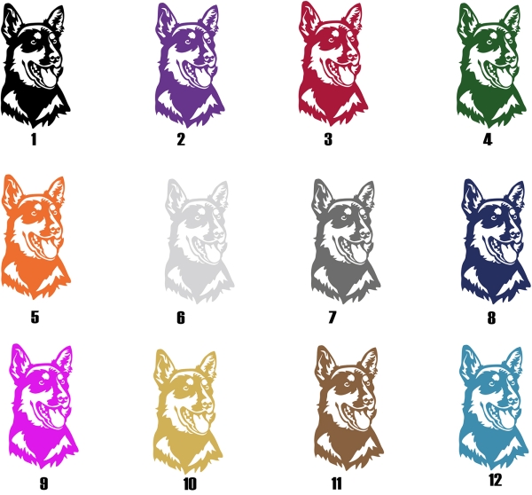 Autoaufkleber "Finnischer Lapplandhirtenhund (Lapinkoira)" Kopf