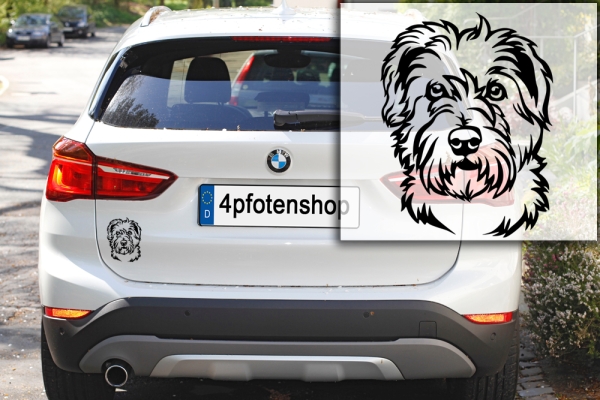 Autoaufkleber "Irish Glen of Imaal Terrier" Kopf