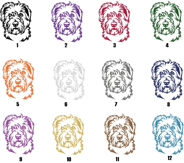 Autoaufkleber "Irish Glen of Imaal Terrier" Kopf