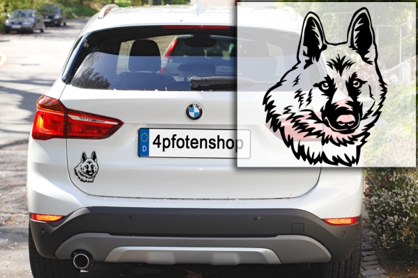 Autoaufkleber "Hällefors Elchhund" Kopf