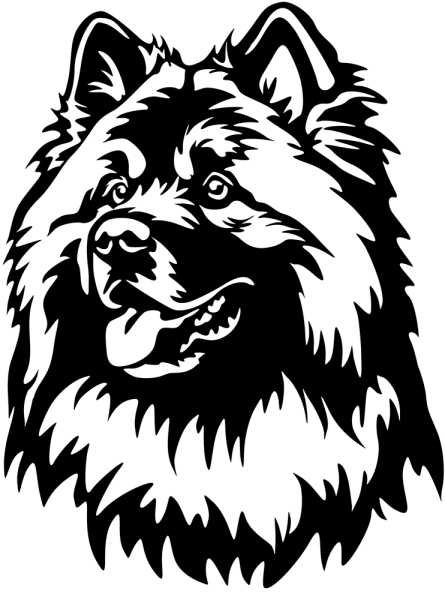 Aufkleber Eurasier Kopf