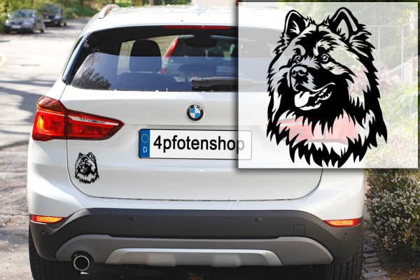 Autoaufkleber "Eurasier" Kopf
