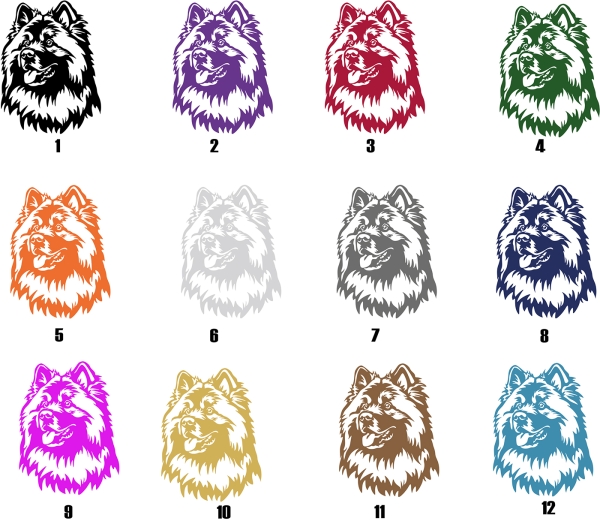 Autoaufkleber "Eurasier" Kopf