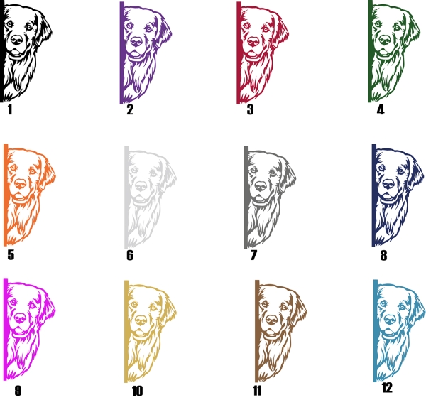 Autoaufkleber "Golden Retriever" Kopf