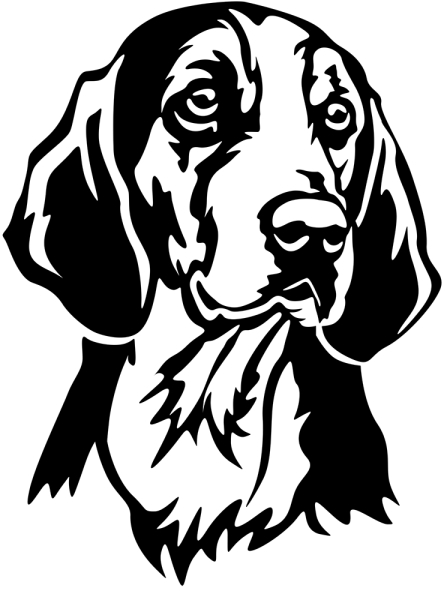 Aufkleber Finnischer Laufhund Kopf