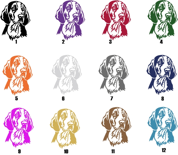 Autoaufkleber "Finnischer Laufhund - Finnenbracke" Kopf