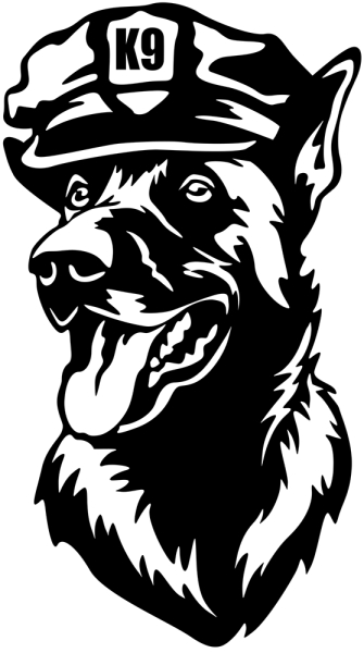Aufkleber Malinois Kopf