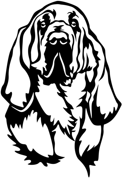 Aufkleber Bloodhound Kopf