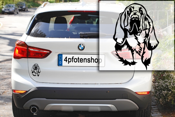 Autoaufkleber "Bloodhound" Kopf