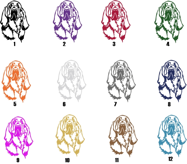 Autoaufkleber "Bloodhound" Kopf