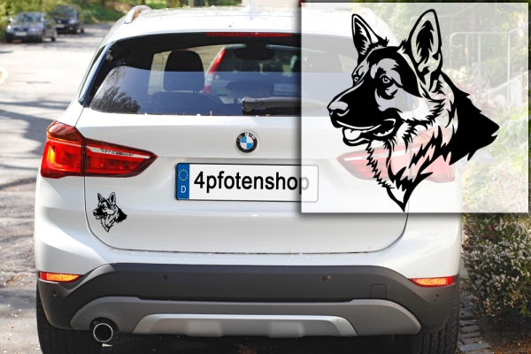 Autoaufkleber "Deutscher Schäferhund" Kopf