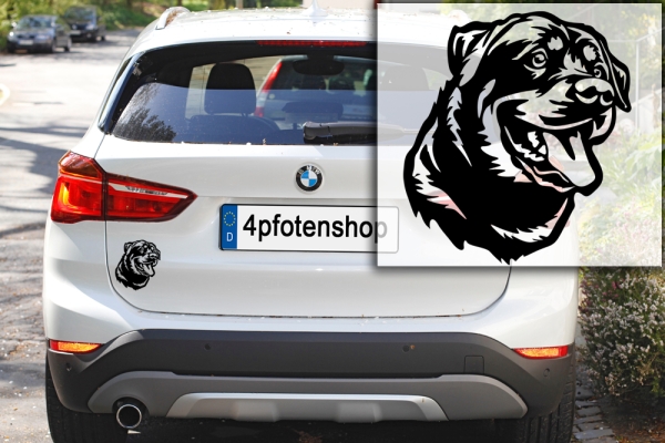 Autoaufkleber "Rottweiler" Kopf