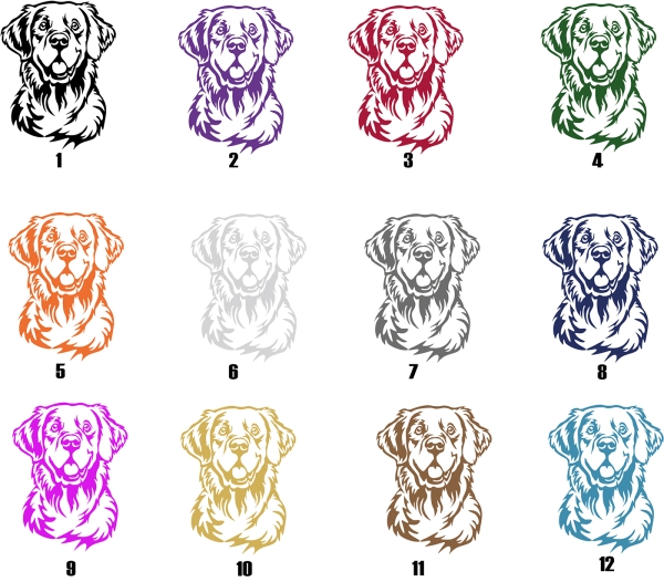 Autoaufkleber "Golden Retriever" Kopf