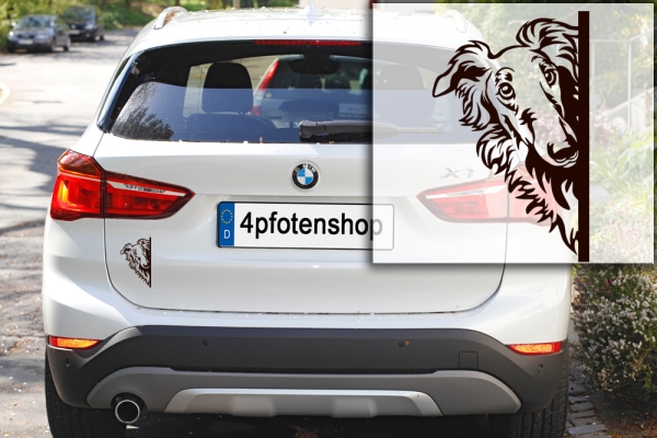 Autoaufkleber "Barsoi" Kopf