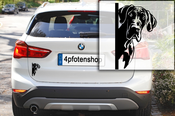 Autoaufkleber "Deutsche Dogge" Kopf