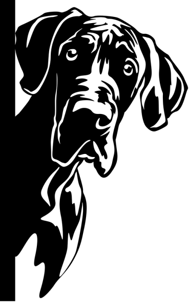 Aufkleber Dogge Kopf