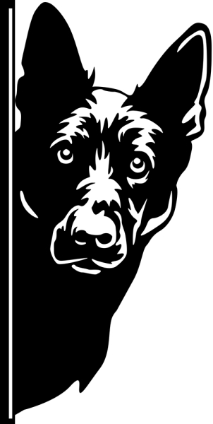 Aufkleber Schäferhund Kopf