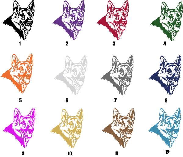 Autoaufkleber "Deutscher Schäferhund" Kopf