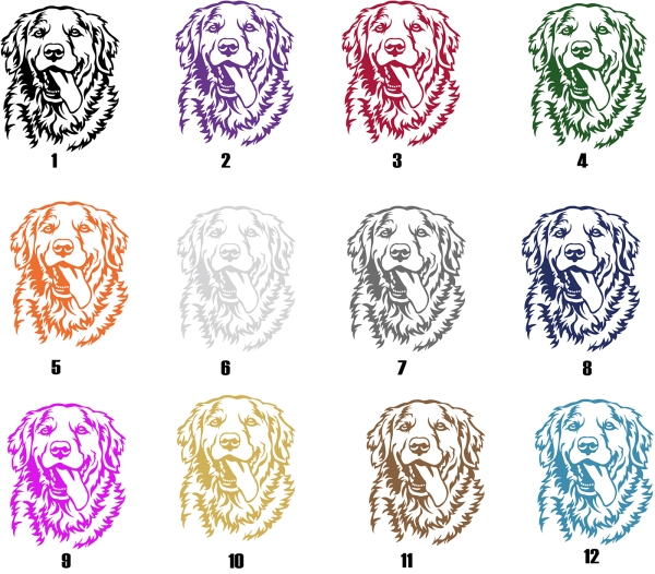 Autoaufkleber "Golden Retriever" Kopf