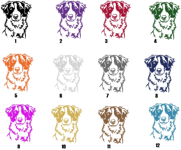 Autoaufkleber "Kromfohrländer (Rauhaar)" Kopf