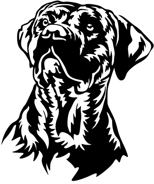 Aufkleber Presa Canario Kopf