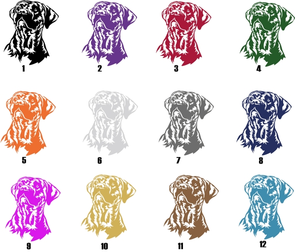 Autoaufkleber "Presa Canario" Kopf