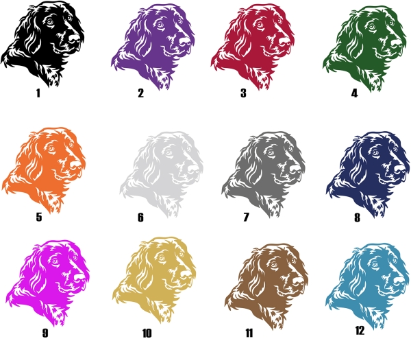 Autoaufkleber "Münsterländer" Kopf